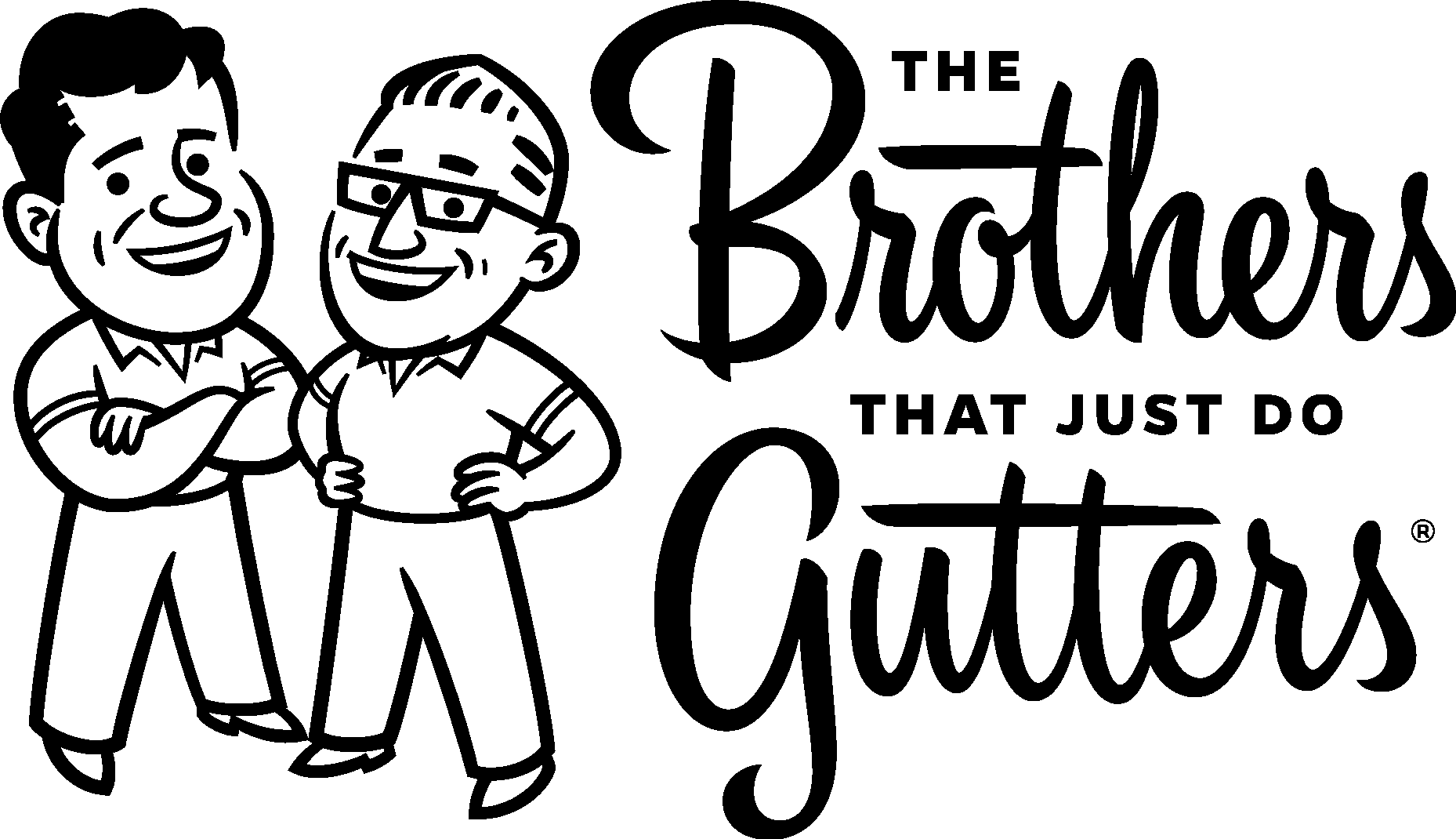 The Brothers That Just Do Gutters Logo Vector Logo